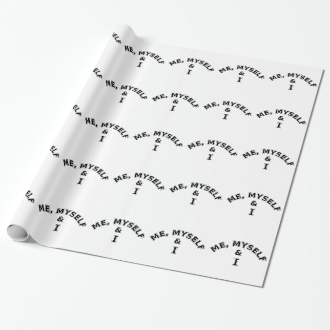 Papier Cadeau Moi-Même Et Je Typographie (Déroulé)
