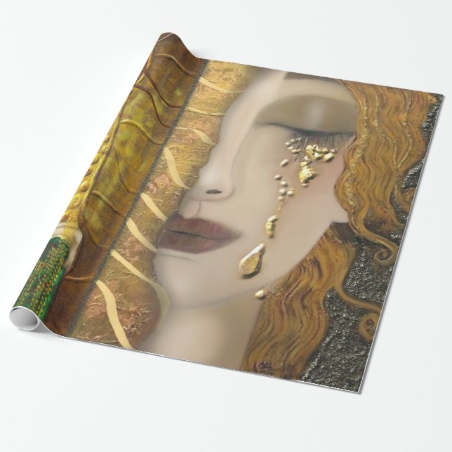 Papier Cadeau Mon Klimt Serie : Or (Déroulé)