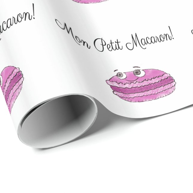 Papier Cadeau Mon Petit Macaron (Coin rond)