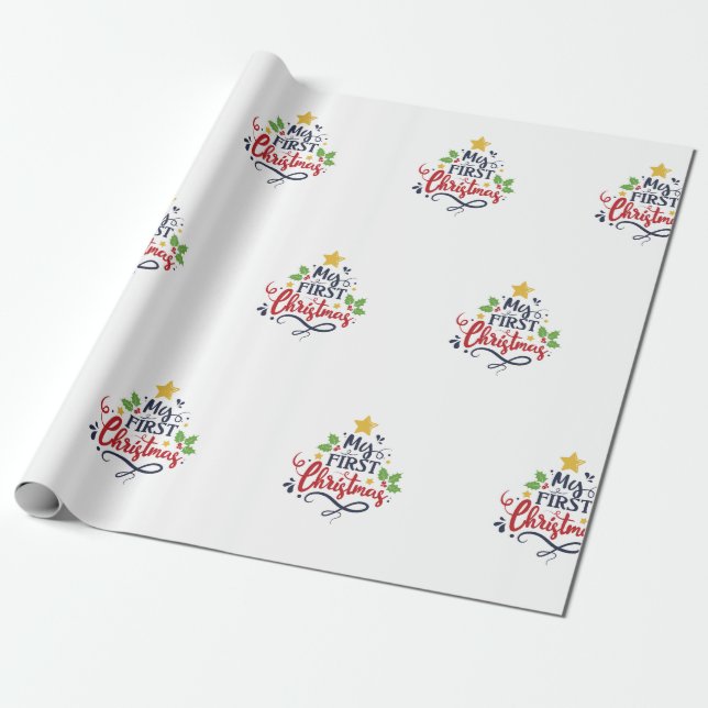 Papier Cadeau Mon premier Noël (Déroulé)