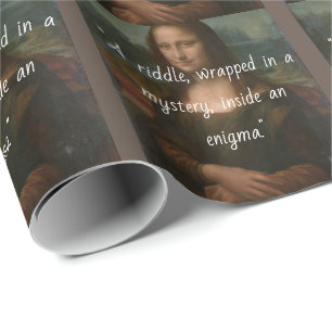 Papier Cadeau Mona Lisa "Une énigme, enveloppée dans un mystère.