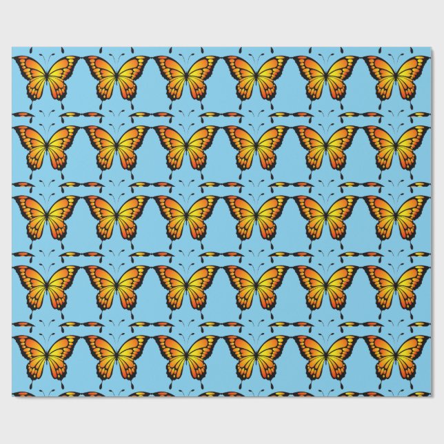 Papier Cadeau Monarch Butterfly Wrapping Paper (Plat)