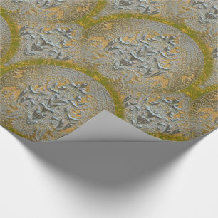 Papier Cadeau Monarque de Damas romantique 30" x 6