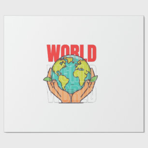 Papier Cadeau Monde – Conception de Globe d'Aventure de Voyage
