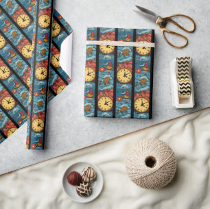 Papier Cadeau Monde horaire