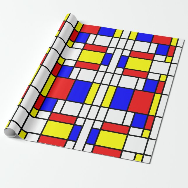 Papier Cadeau Mondrian a inspiré (Déroulé)