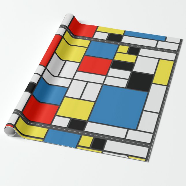 Papier Cadeau Mondrian De Stjil (Déroulé)