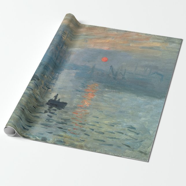 Papier Cadeau Monet Impression Sunrise Soleil Levant Peinture Le (Déroulé)