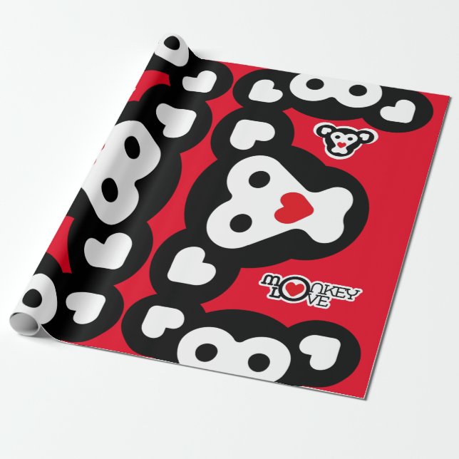 Papier Cadeau MONKEY LOVE SPECIAL by Masanser (Déroulé)