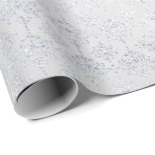 Papier Cadeau Monochromatique brillant métallique de damassé de