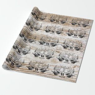 Papier Cadeau Monograme de Woodland