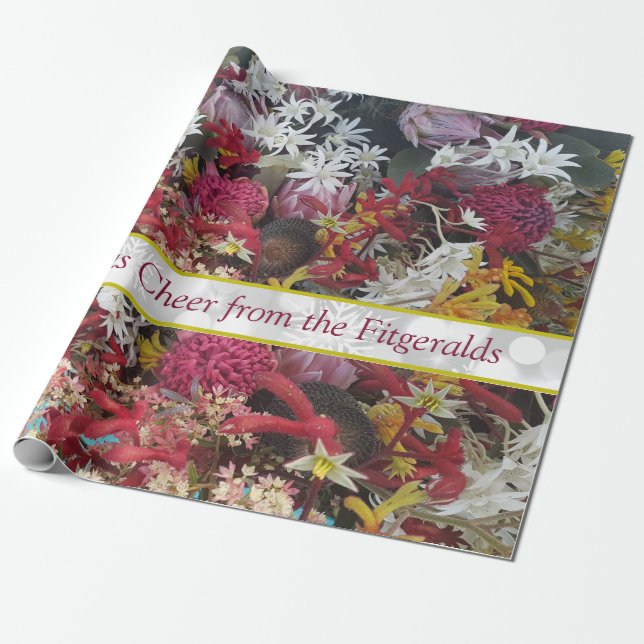 Papier Cadeau Monogramme autochtone de Noël (Déroulé)