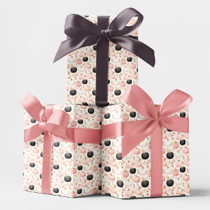 Papier Cadeau Monogramme Citrouille moderne - Initiale personnal