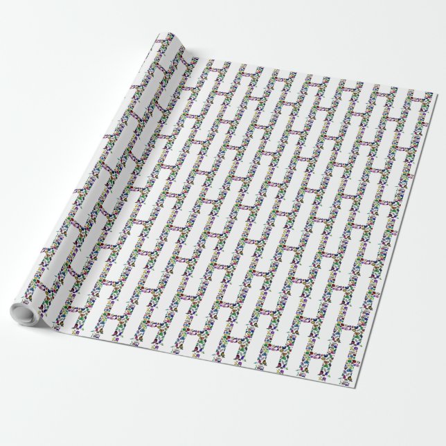 Papier Cadeau Monogramme H (Déroulé)