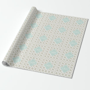 PAPIER CADEAU MONOGRAMME MAROCAIN DE TUILE