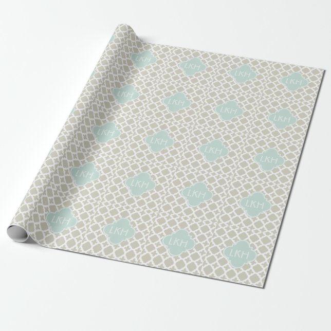 PAPIER CADEAU MONOGRAMME MAROCAIN DE TUILE (Déroulé)