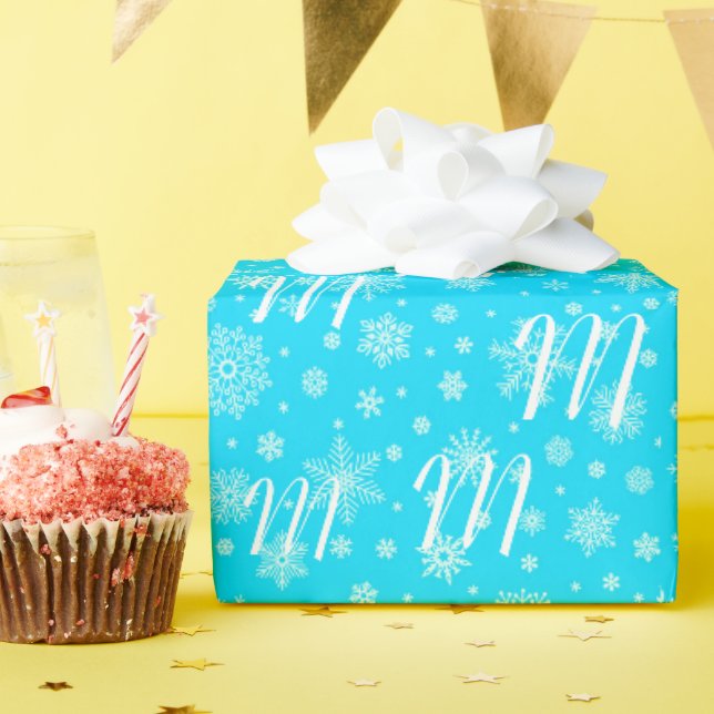 Papier Cadeau Monogramme personnalisé pour votre récepteur cadea (Fête d'anniversaire)