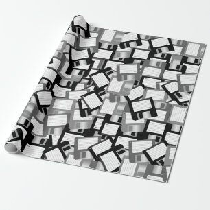 Papier Cadeau Monotone de l'ingénieur informatique de disquette