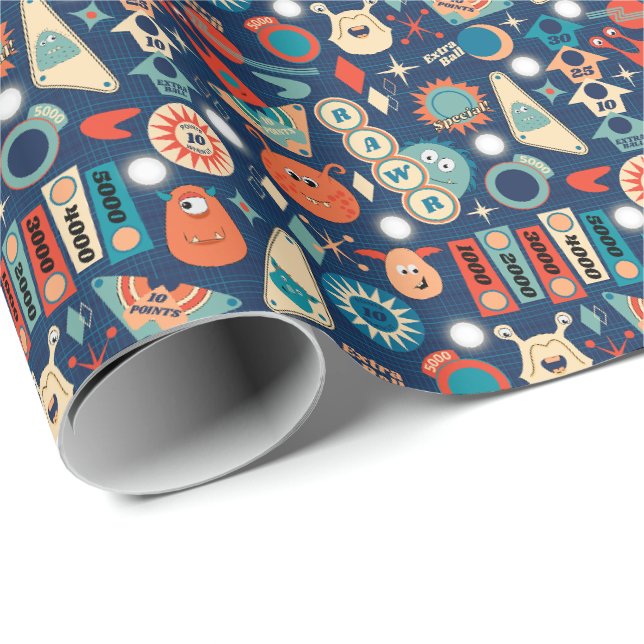 Papier Cadeau Monster Pinball (Coin rond)
