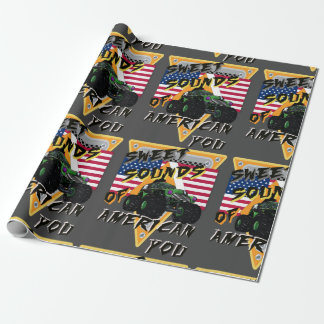Papier Cadeau monster truck boue bogger american you