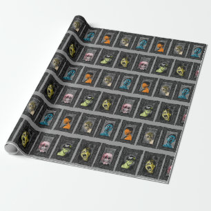 Papier Cadeau Monsters Portraits illustrations Déplaisantes Zom