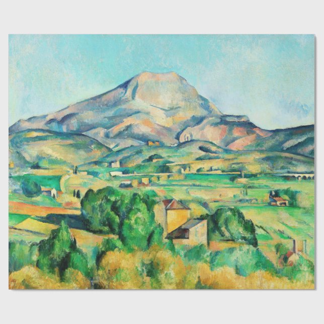 Papier Cadeau Mont Sainte-Victoire par Paul Cezanne (Plat)