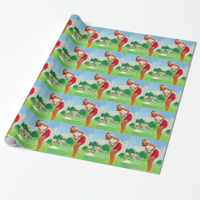 Papier Cadeau Montage de golf (Déroulé)