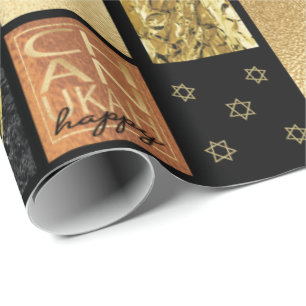 Papier Cadeau Montage doré de Chanukah