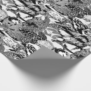 Papier Cadeau Montage en bois de créature d'insigne