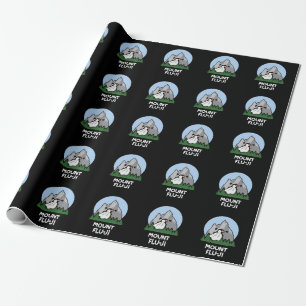 Papier Cadeau Monte Flu-ji Funny Mountain Pun Dark BG