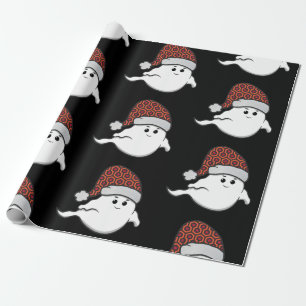 Papier Cadeau moquette d'hôtel éffrayant fantôme de Noël