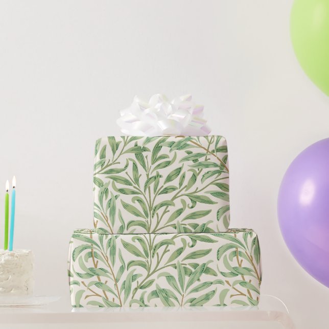 Papier Cadeau Morris - Saule d'antiquité feuilles & Branches Mot (Cadeaux de fête)