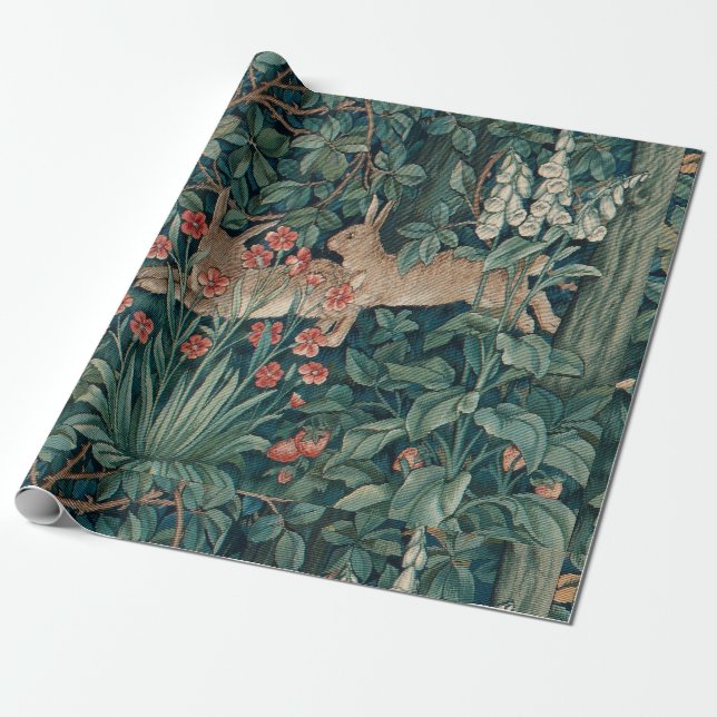 Papier Cadeau Morris Tapestry Forest Rabbits (Déroulé)