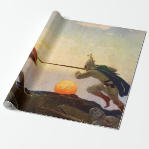 Papier Cadeau "Mort du roi Arthur et de sir Mordred" par NC Wyet