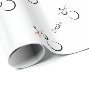 Papier Cadeau MORT SNOWMEN Text Hug