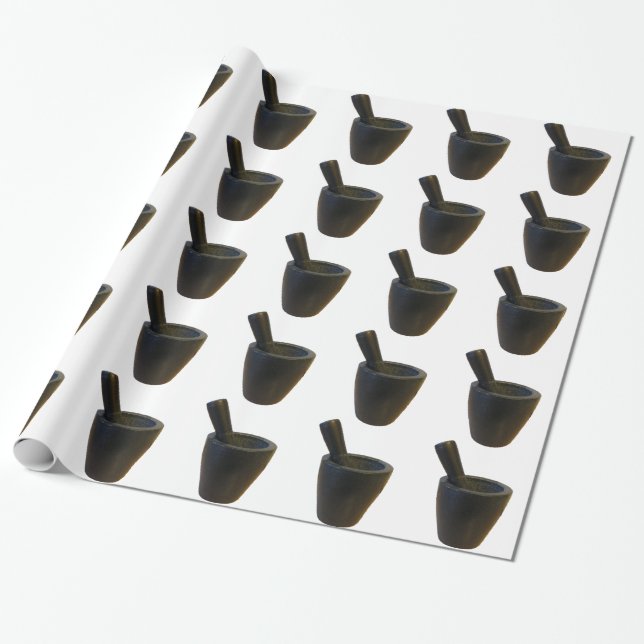 Papier Cadeau Mortier et pilon (Déroulé)