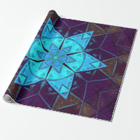 Mosaic Kaleidoscope Fleur bleu et violet