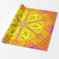 Mosaic Kaleidoscope Fleur Jaune et Violet