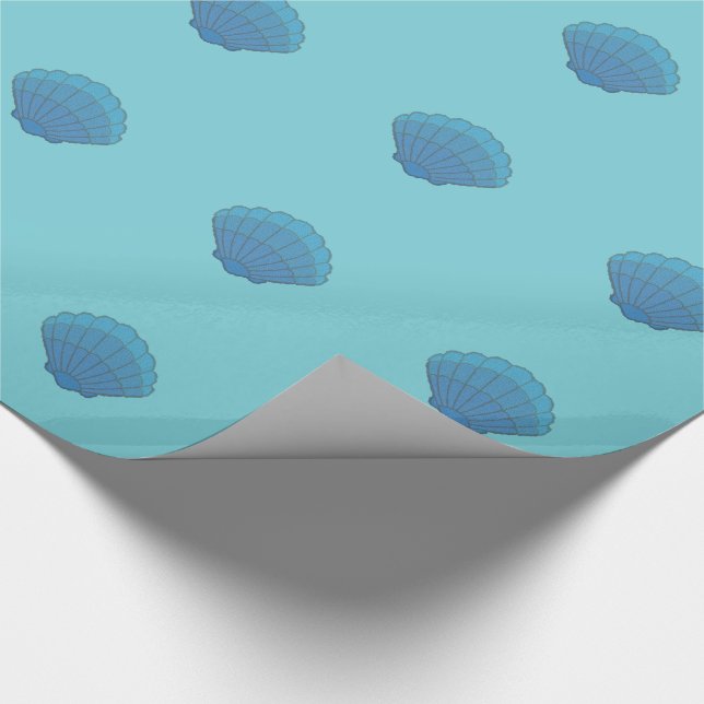 Papier Cadeau Mosaïque Blue Seashell (Coin)