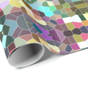 Papier Cadeau Mosaïque de fleurs