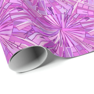 Papier Cadeau Mosaïque géométrique moderne, violet et orchidée