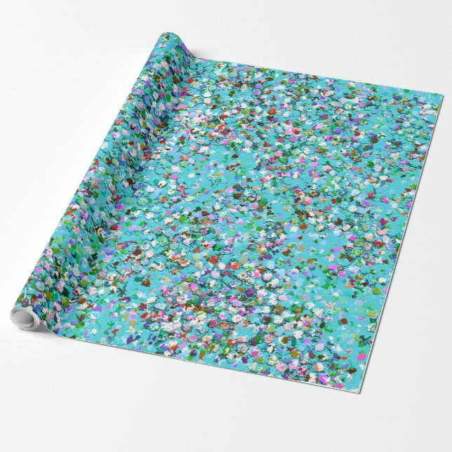 Papier Cadeau Mosaïque multicolore Parties scintillant moderne G (Déroulé)
