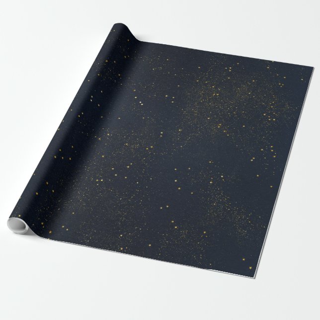 Papier Cadeau Motif 16 d'abrégé sur lumière de nuit étoilée de (Déroulé)