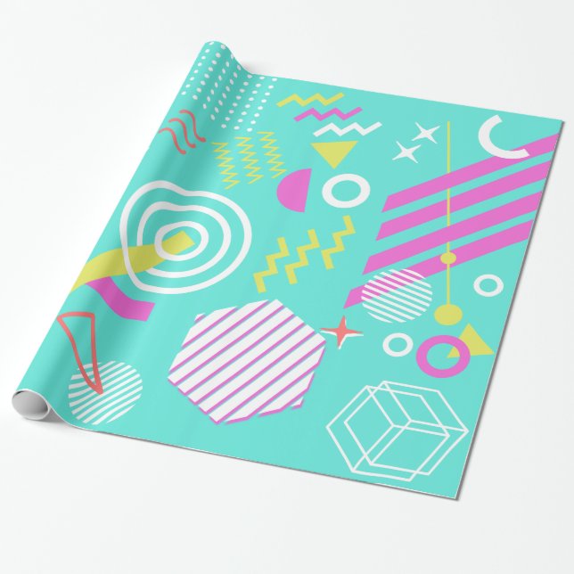 Papier Cadeau motif 90s géométrique (Déroulé)