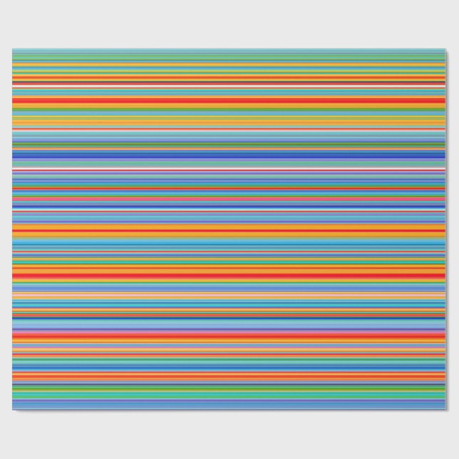 Papier Cadeau Motif à bandes multiples (Plat)