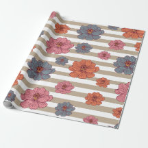 Motif à fleurs de couleur rétro