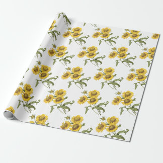 Papier Cadeau Motif à fleurs ouvertes