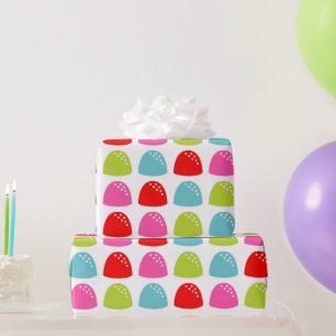 Papier Cadeau Motif à gouttes colorées - Conception de bonbons r