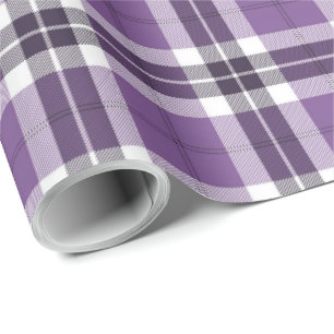 Papier Cadeau Motif à la mode écossais pourpre de plaid de