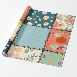 Papier Cadeau Motif à maquillage floral